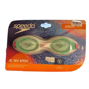 Speedo‎ Swimming JR. Sea Spray White Jade Goggles Ages Junior 6-14 NEW